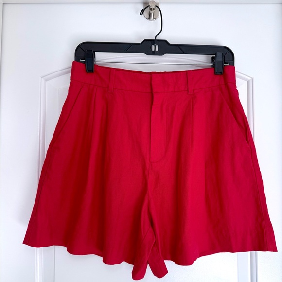 GAP Pants - GAP 365 High Rise Linen-blend Short Dopamine Dressing Tailored Preppy Size Small